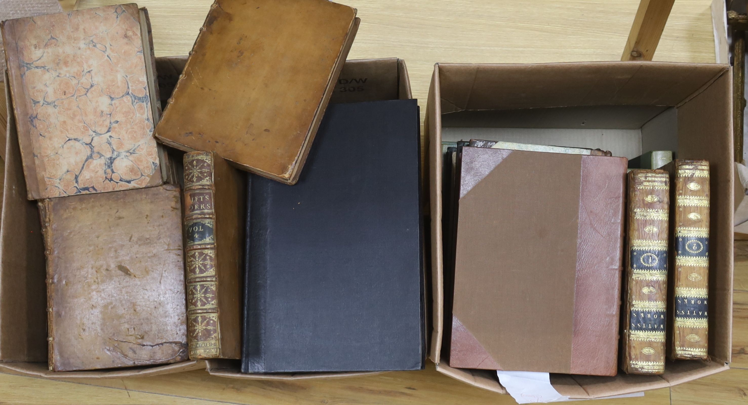 Old Leather - a miscellany, various dates and bindings, approx. 25 in total